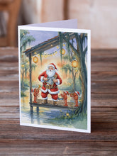 Load image into Gallery viewer, Cajun Santa Claus and the Crawfish Band Christmas Greeting Cards Pack of 8