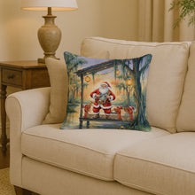 Load image into Gallery viewer, Cajun Santa Claus and the Crawfish Band Christmas Throw Pillow