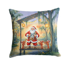 Load image into Gallery viewer, Cajun Santa Claus and the Crawfish Band Christmas Throw Pillow