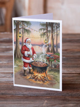 Load image into Gallery viewer, Cajun Santa Claus Cooking Gumbo Christmas Greeting Cards Pack of 8