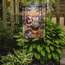 Load image into Gallery viewer, Cajun Santa Claus Cooking Gumbo Christmas Garden Flag