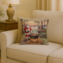 Load image into Gallery viewer, Cajun Santa Claus Cooking Gumbo Christmas Throw Pillow