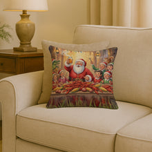 Load image into Gallery viewer, Cajun Santa Claus Crawfish Boil Christmas Throw Pillow