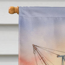 Load image into Gallery viewer, Cajun Santa Claus Decorating a Shrimp Boat Christmas House Flag