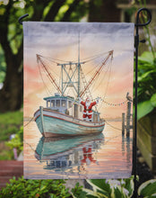 Load image into Gallery viewer, Cajun Santa Claus Decorating a Shrimp Boat Christmas Garden Flag