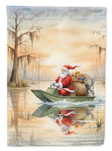 Load image into Gallery viewer, Cajun Santa Claus Delivering Gifts by Airboat Christmas House Flag