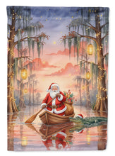 Load image into Gallery viewer, Cajun Santa Claus in the Pirogue Christmas House Flag