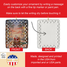 Load image into Gallery viewer, Cajun Santa Claus in the Pirogue Christmas Porcelain Ornament