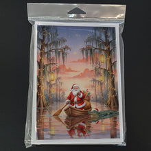 Load image into Gallery viewer, Cajun Santa Claus in the Pirogue Christmas Greeting Cards Pack of 8