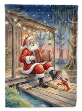 Load image into Gallery viewer, Cajun Santa Claus Playing Zydeco Christmas House Flag