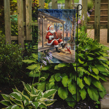 Load image into Gallery viewer, Cajun Santa Claus Playing Zydeco Christmas Garden Flag