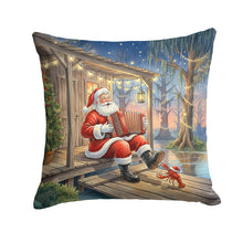 Load image into Gallery viewer, Cajun Santa Claus Playing Zydeco Christmas Throw Pillow