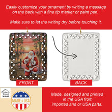 Load image into Gallery viewer, Cajun Santa Claus with Crawfish Christmas Porcelain Ornament