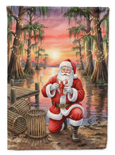Load image into Gallery viewer, Cajun Santa Claus with Crawfish Christmas Garden Flag