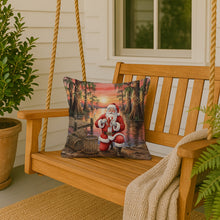 Load image into Gallery viewer, Cajun Santa Claus with Crawfish Christmas Throw Pillow