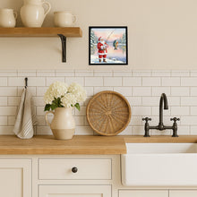 Load image into Gallery viewer, Fishing Santa Claus with Bluegill Christmas Framed Metal Print