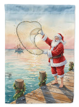 Load image into Gallery viewer, Fishing Santa Claus with Castnet Christmas House Flag