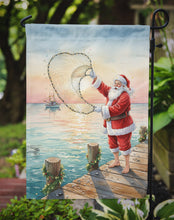Load image into Gallery viewer, Fishing Santa Claus with Castnet Christmas Garden Flag