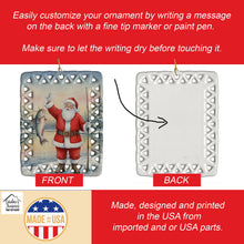 Load image into Gallery viewer, Fishing Santa Claus with Catfish Christmas Porcelain Ornament