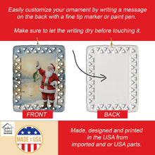 Load image into Gallery viewer, Fishing Santa Claus with Crappie Christmas Porcelain Ornament