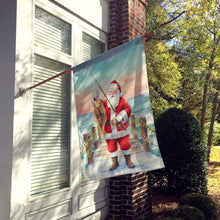 Load image into Gallery viewer, Fishing Santa Claus with Flounder Christmas House Flag