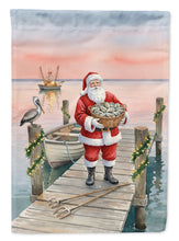 Load image into Gallery viewer, Fishing Santa Claus with Oysters Christmas House Flag
