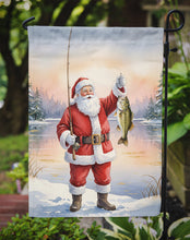 Load image into Gallery viewer, Fishing Santa Claus with Smallmouth Bass Christmas Garden Flag