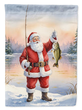 Load image into Gallery viewer, Fishing Santa Claus with Smallmouth Bass Christmas Garden Flag