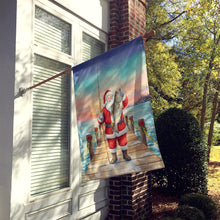 Load image into Gallery viewer, Fishing Santa Claus with Speckled Trout Christmas House Flag