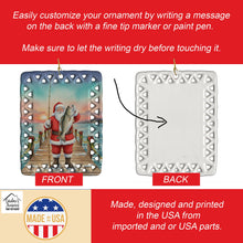 Load image into Gallery viewer, Fishing Santa Claus with Speckled Trout Christmas Porcelain Ornament