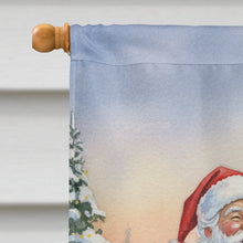 Load image into Gallery viewer, Fishing Santa Claus with Striped Bass Christmas House Flag