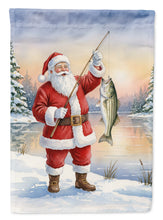 Load image into Gallery viewer, Fishing Santa Claus with Striped Bass Christmas Garden Flag