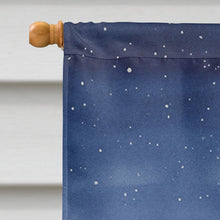 Load image into Gallery viewer, Santa Claus by the Campfire Under the Stars Christmas House Flag