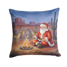 Load image into Gallery viewer, Santa Claus by the Campfire Under the Stars Christmas Throw Pillow