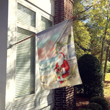 Load image into Gallery viewer, Santa Claus by the Seaside Cottage Christmas House Flag