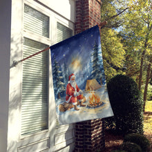 Load image into Gallery viewer, Santa Claus Camping by the Fire Christmas House Flag