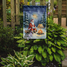 Load image into Gallery viewer, Santa Claus Camping by the Fire Christmas Garden Flag