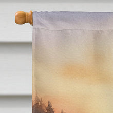 Load image into Gallery viewer, Santa Claus Canoeing at Sunset Christmas House Flag
