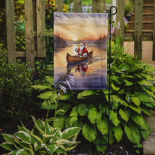 Load image into Gallery viewer, Santa Claus Canoeing at Sunset Christmas Garden Flag