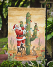 Load image into Gallery viewer, Santa Claus Decorating a Cactus Christmas Garden Flag