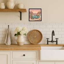 Load image into Gallery viewer, Santa Claus Delivering Gifts in an Old Pickup  Christmas Framed Metal Print