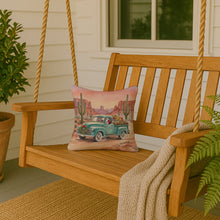 Load image into Gallery viewer, Santa Claus Delivering Gifts in an Old Pickup  Christmas Throw Pillow