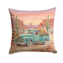 Load image into Gallery viewer, Santa Claus Delivering Gifts in an Old Pickup  Christmas Throw Pillow