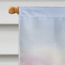Load image into Gallery viewer, Santa Claus Feeding the Longhorns Christmas House Flag
