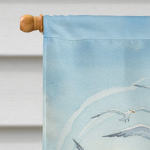 Load image into Gallery viewer, Santa Claus Feeding the Seagulls Christmas House Flag