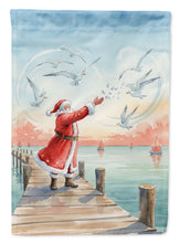 Load image into Gallery viewer, Santa Claus Feeding the Seagulls Christmas House Flag