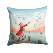 Load image into Gallery viewer, Santa Claus Feeding the Seagulls Christmas Throw Pillow