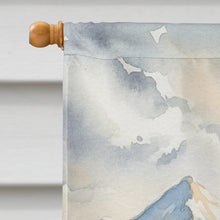 Load image into Gallery viewer, Santa Claus Hiking in the Mountains Christmas House Flag
