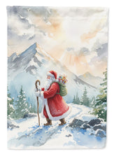 Load image into Gallery viewer, Santa Claus Hiking in the Mountains Christmas House Flag