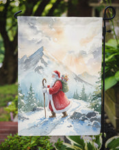 Load image into Gallery viewer, Santa Claus Hiking in the Mountains Christmas Garden Flag